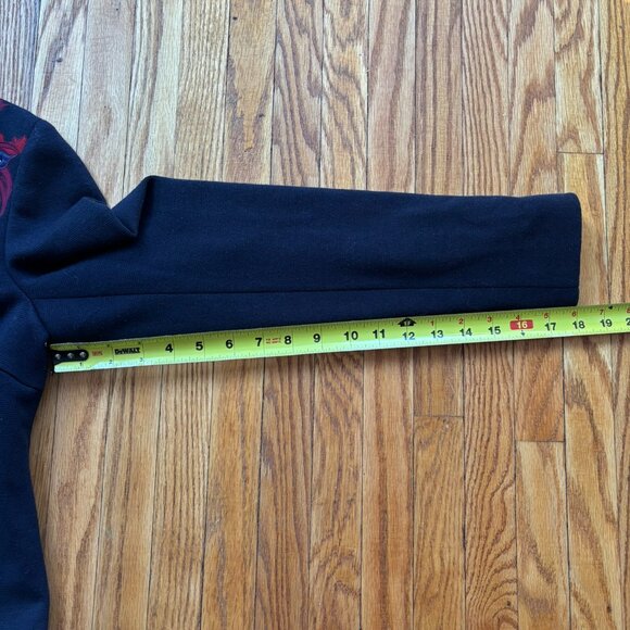 Tory Burch Lisanne Blue and Red Embroidered Blazer - Picture 8 of 12